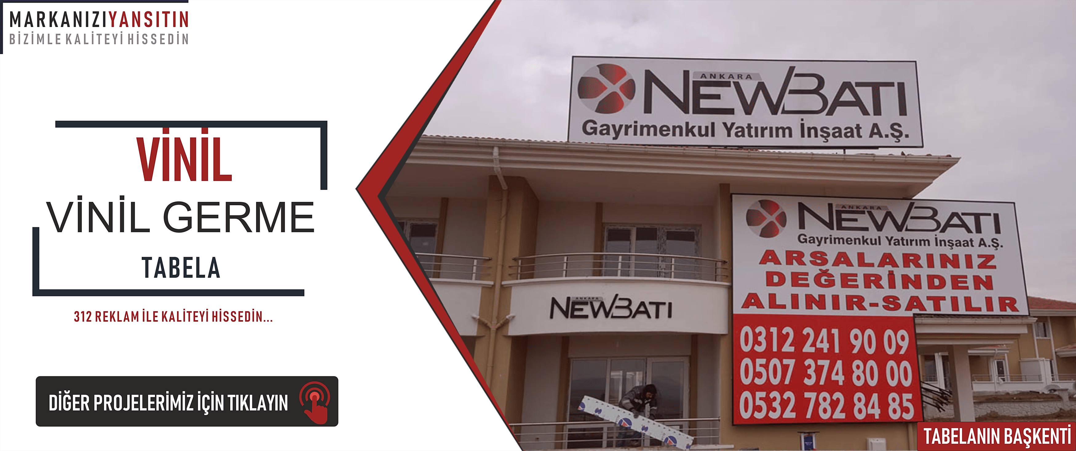 Vinil Germe tabela, Açık hava reklamcılığı