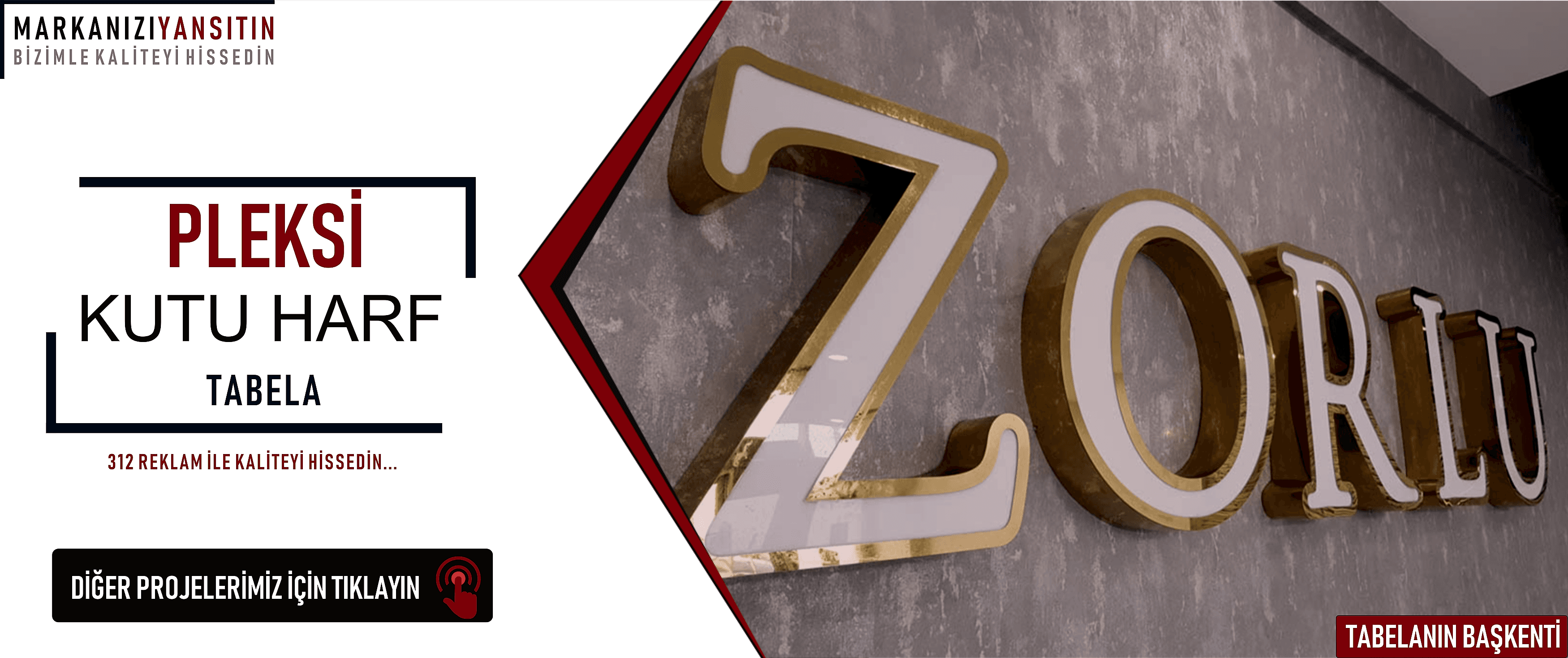 Pleksi tabela,Ankara Fileli Pleksi Kutu harf